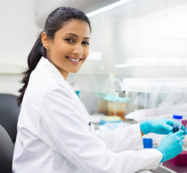 Scientist utilizing advanced technologies to decipher the human genome and transcription.